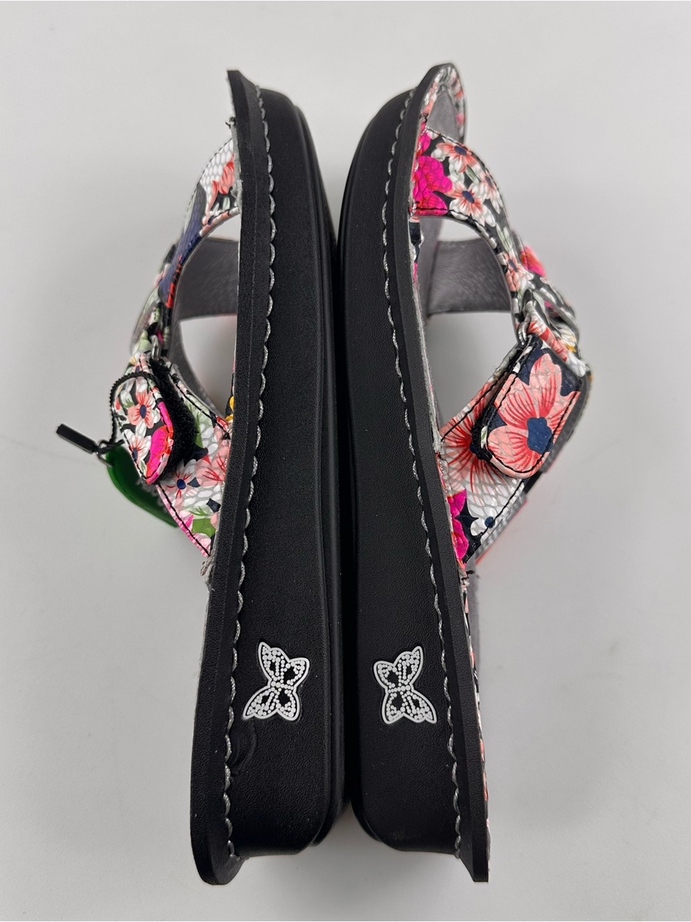 Alegria Vio-725 Sandals Floral Leather Sz 36 Women’s 6 6.5 Pink Violette - Picture 3 of 7